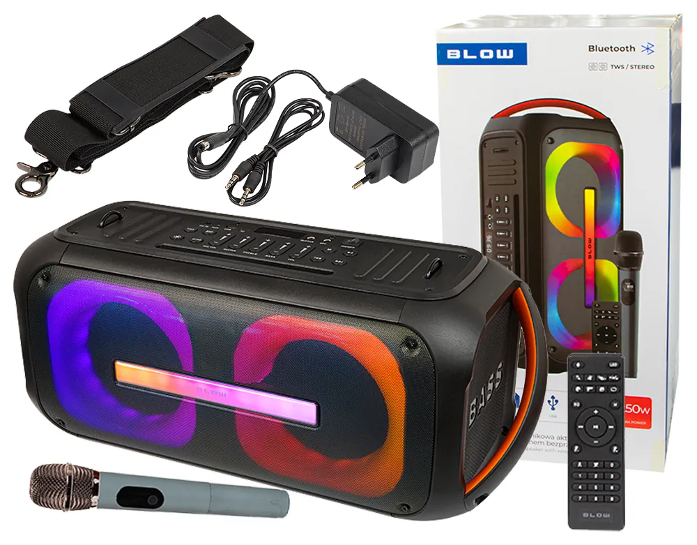 Głośnik przenośny Bluetooth Blow DJBOX + pilot + mikrofon