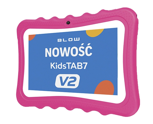 Tablet edukacyjny dla dzieci BLOW KidsTAB7 V2 7 cali 4/32GB 2MP + różowe etui