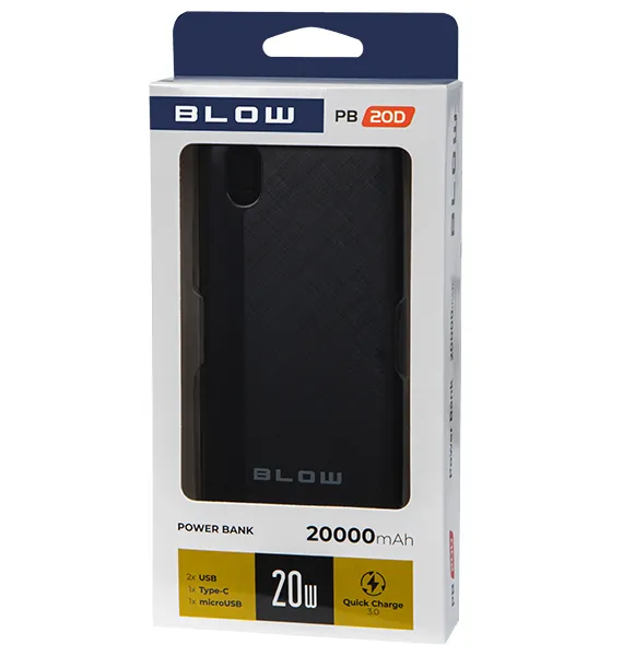 Powerbank BLOW 20000mAh 2xUSB QC PB20D USB-C