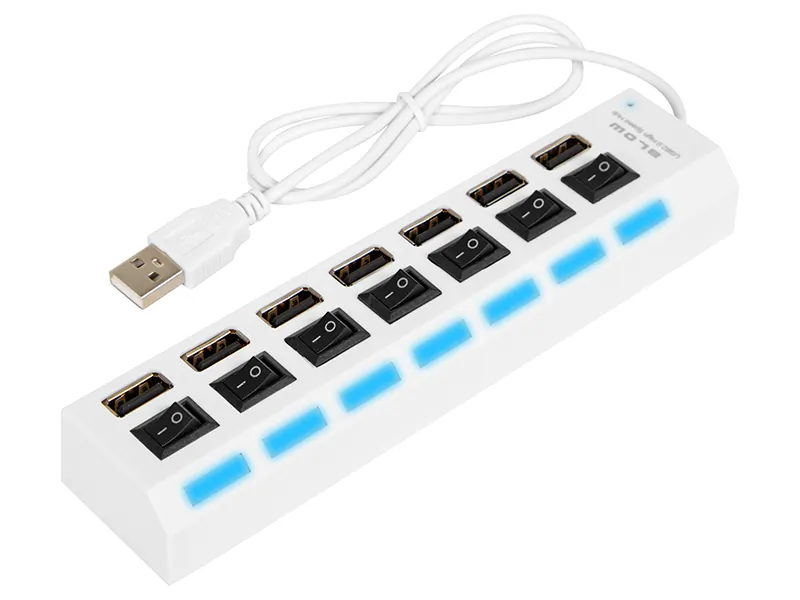 Hub adapter rozdzielacz USB na 7x USB BLOW HUB-06 biały