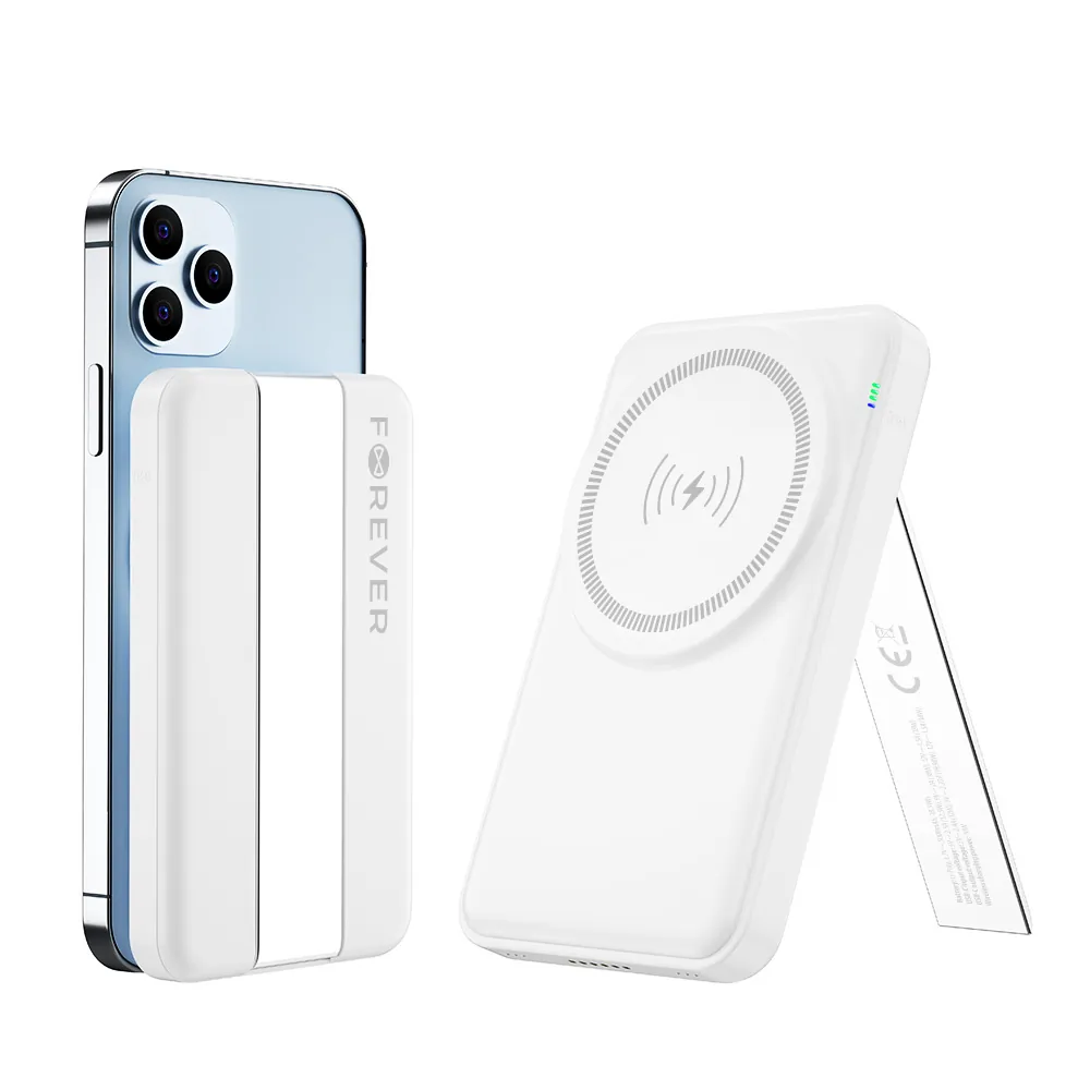 Bezprzewodowa magnetyczna stacja ładująca 5w1 ładowarka indukcyjna z power bank Forever MACS-100 5000mAh USB-C Apple Airpods
