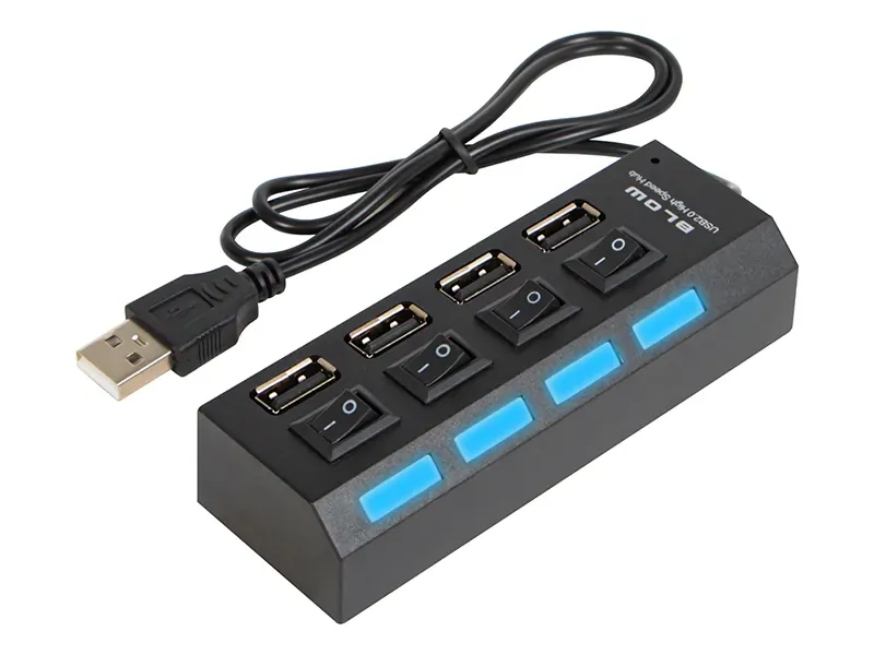 Hub adapter rozdzielacz USB na 4x USB BLOW HUB-07 czarny
