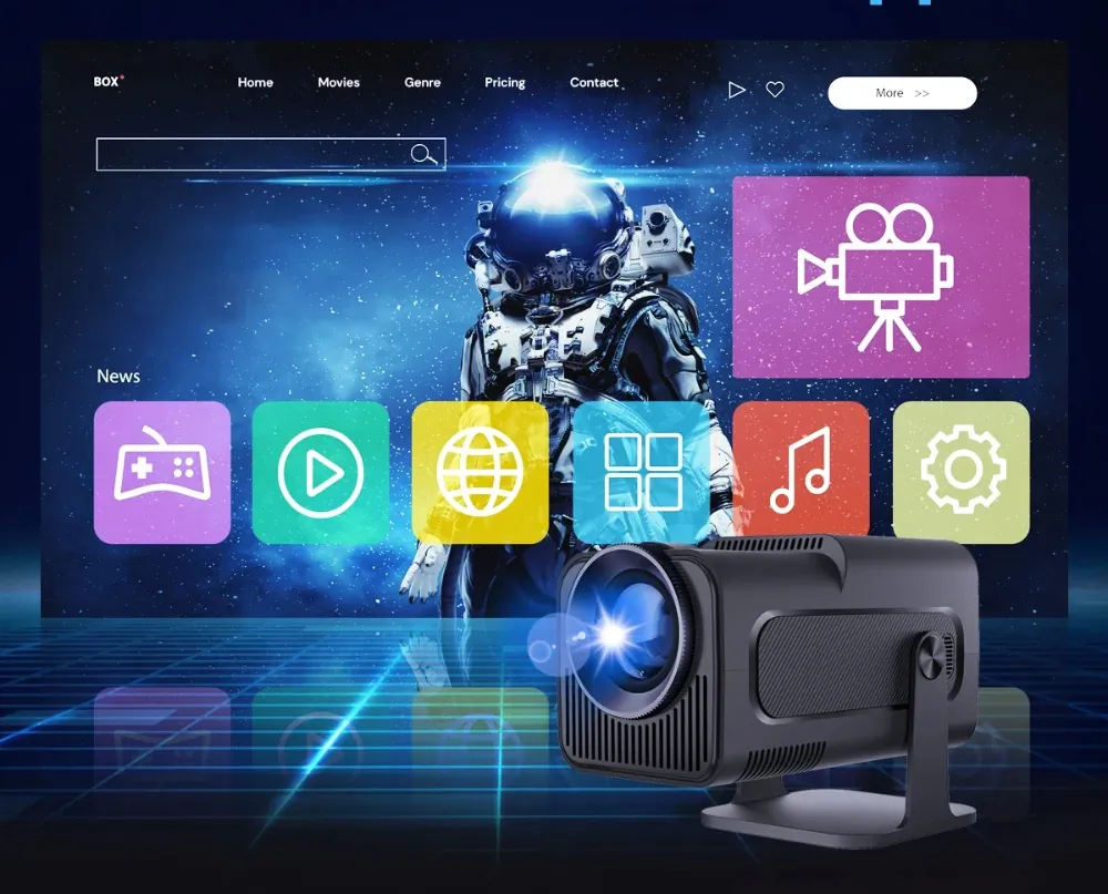 Projektor multimedialny LED rzutnik ART X2H WiFi Bluetooth Android 12 USB Full HD 150 cali + pilot