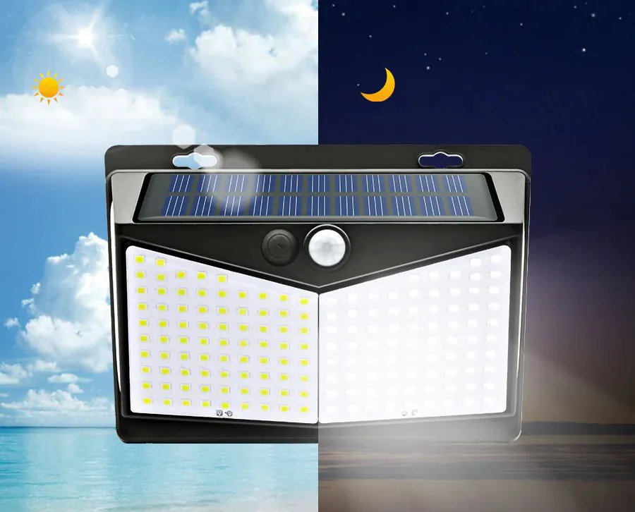 Lampa ścienna solarna LED LTC 40W z czujnikiem ruchu i zmierzchu