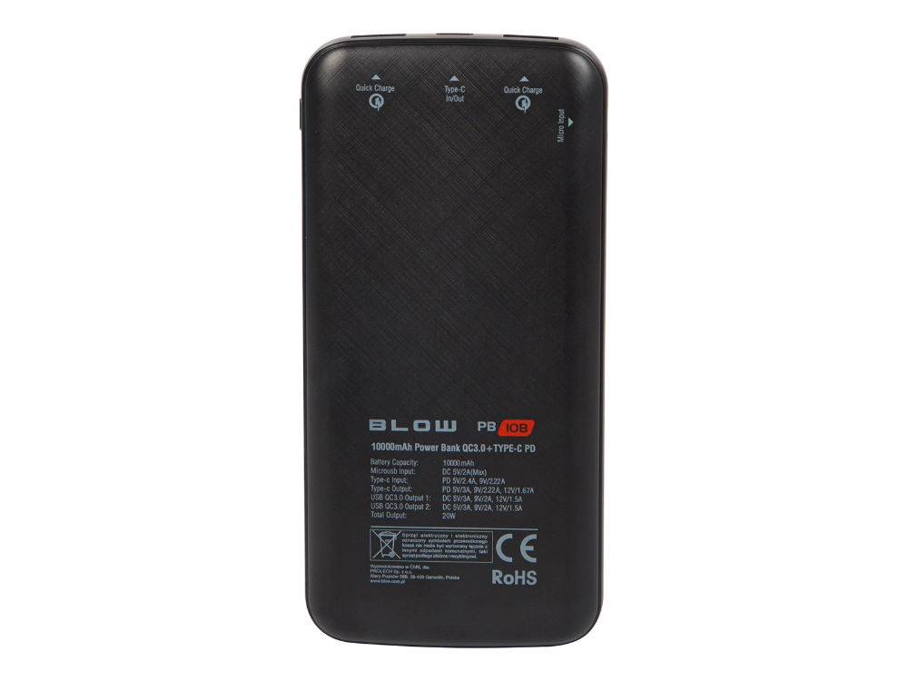 Powerbank BLOW 10000mAh USB QC 20W PB20B USB-C