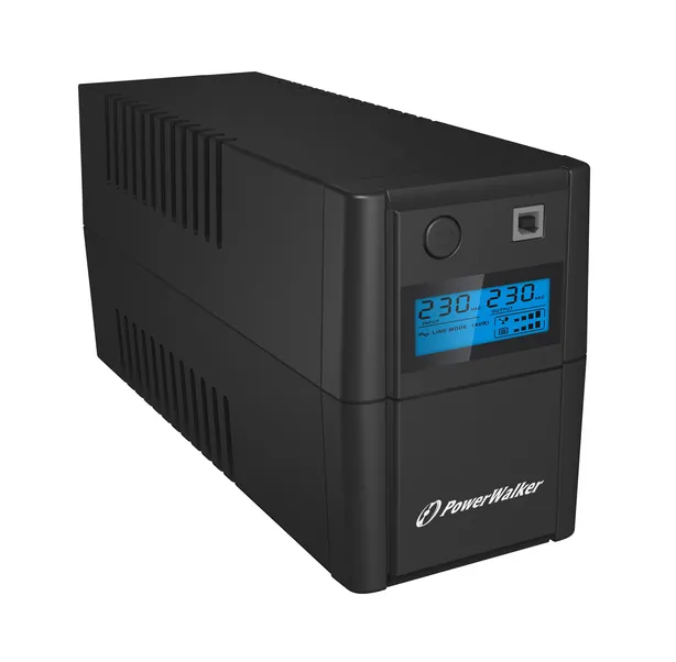 Zasilacz awaryjny UPS PowerWalker VI 850 SE LCD LCD LINE-INTERACTIVE 850VA 2x 230V PL RJ11 IN/OUT USB
