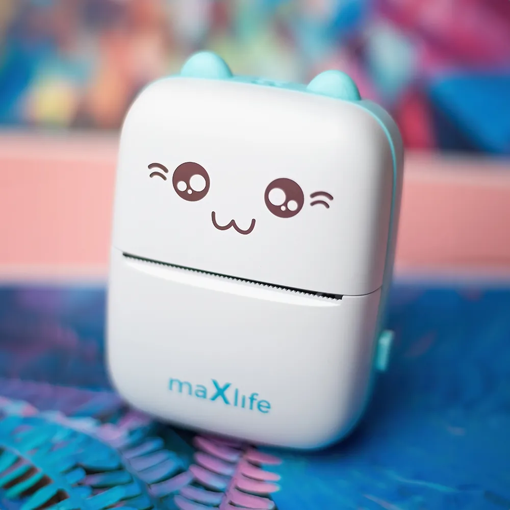 Drukarka termiczna Bluetooth Maxlife MXTP-100 niebieska