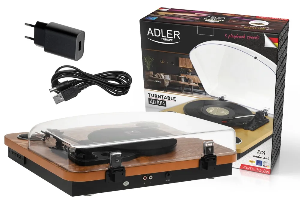 Gramofon Adler AD 1914 USB Bluetooth drewno