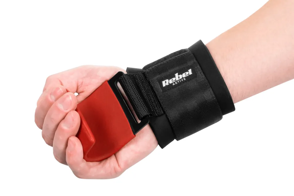 Haki treningowe uchwyty do sztangi do martwego ciągu REBEL ACTIVE 2 szt