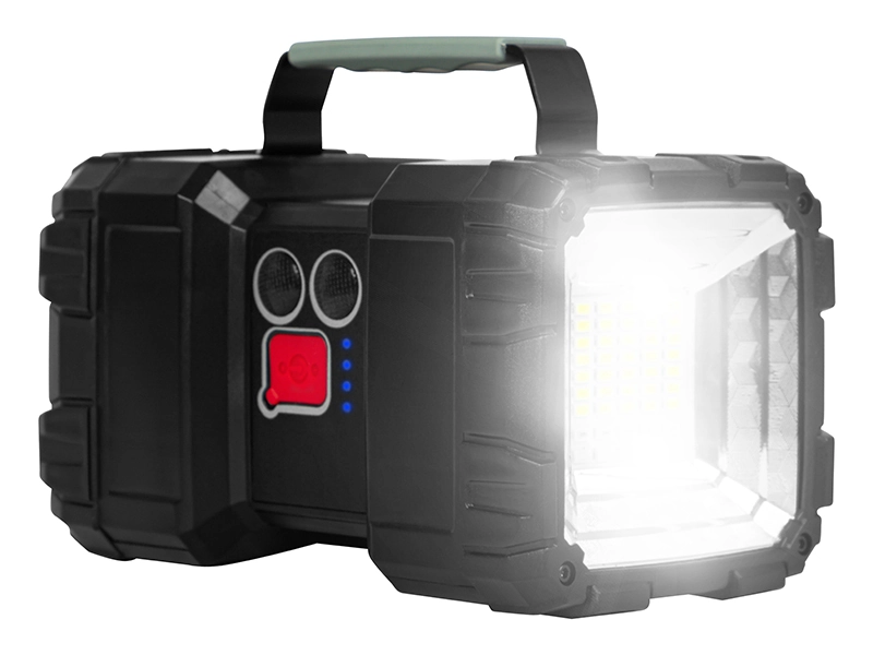Aluminiowa latarka ręczna LED dwustronny szperacz z funkcją powerbank