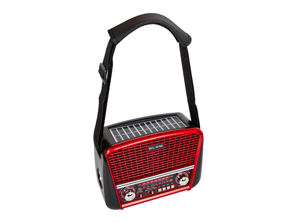 Radio przenośne analogowe AM/FM BT BLOW RA17 solarne czerwone