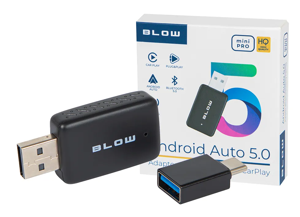 Bezprzewodowy adapter BLOW mini PRO CarPlay AndroidAuto 5.0 CarConnect