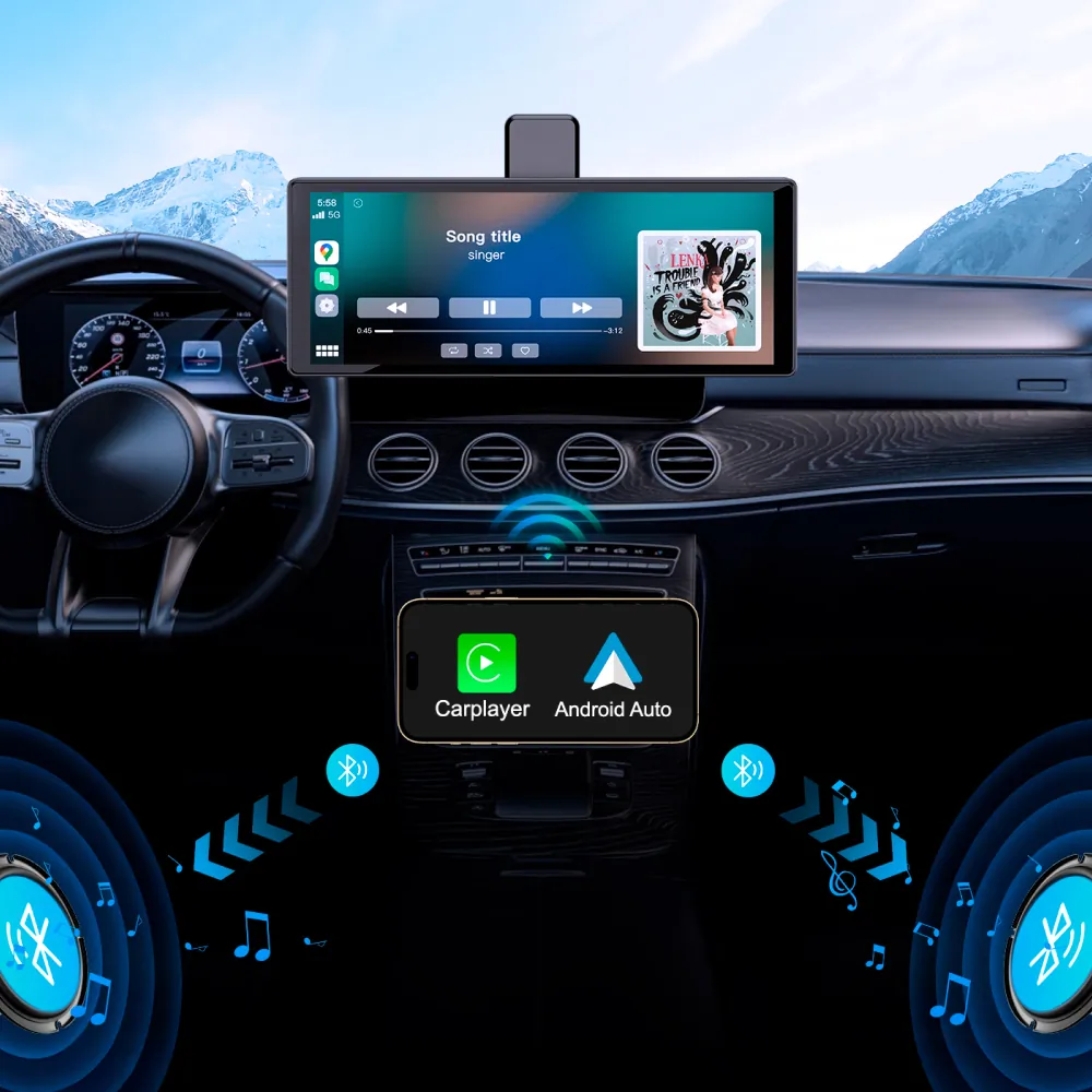 Stacja multimedialna 9 cali Kruger&Matz Android Auto Apple Carplay z DVR i kamerą cofania