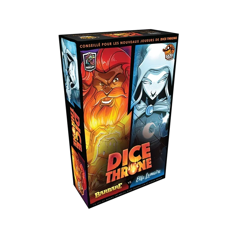 Gra karciana DICE THRONE: BARBARZYŃCA vs KSIĘŻYCOWA ELFKA - Lucky Duck Games