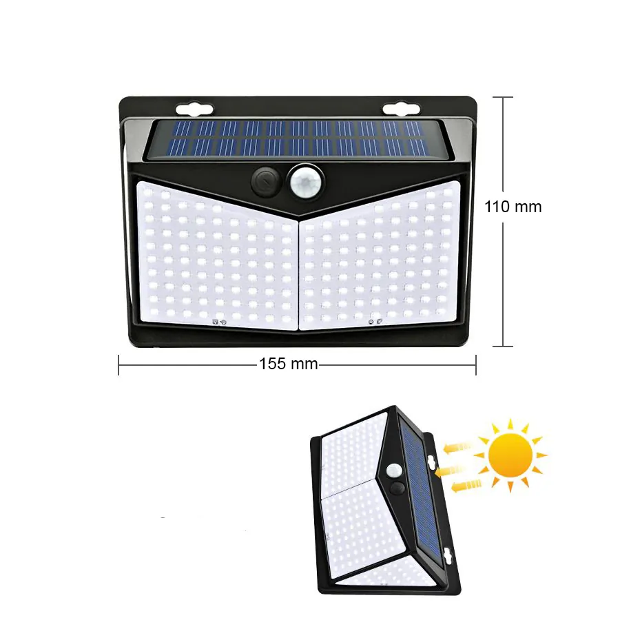 Lampa ścienna solarna LED LTC 40W z czujnikiem ruchu i zmierzchu