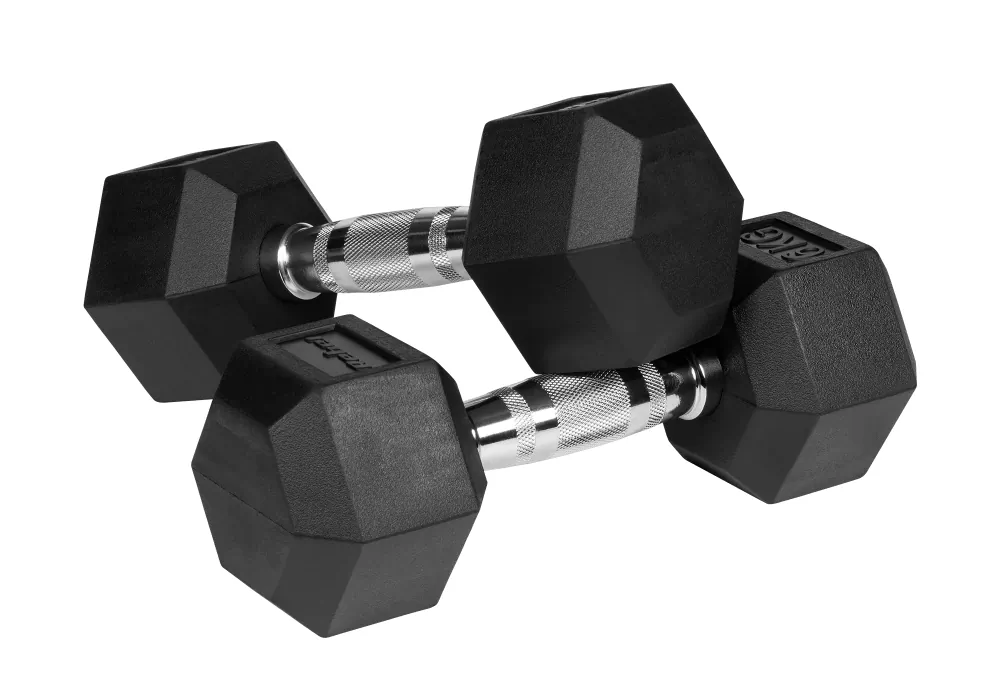 Hantle żeliwne gumowane HEX 2x 6kg REBEL ACTIVE