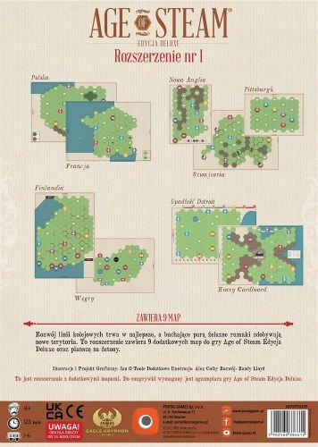 Gra AGE OF STEAM: ROZSZERZENIE NR1 dodatek - Portal Games