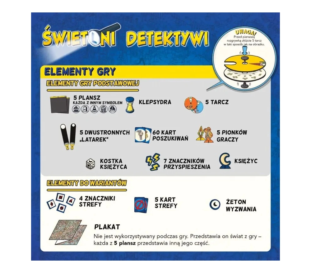 Gra planszowa ŚWIETLNI DETEKTYWI - podstawa - Nasza Księgarnia
