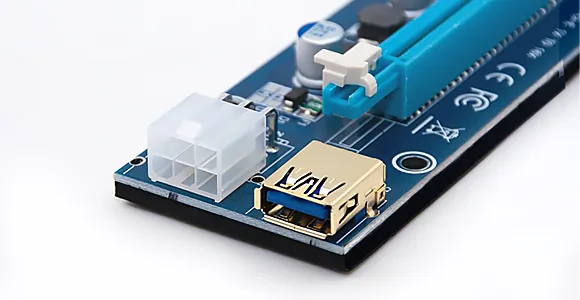 Riser PCI-E Qoltec 1x-16x USB 3.0 ver. 009S SATA / PCI-E 6pin