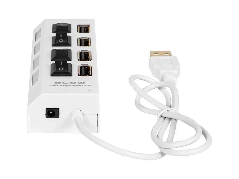 Hub adapter rozdzielacz USB na 4x USB BLOW HUB-07 biały