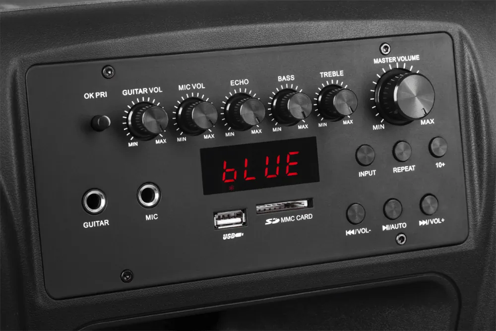 Głośnik kolumna aktywna bluetooth Azusa 12" 40W SD USB + 2 mikrofony bezprzewodowe + pilot