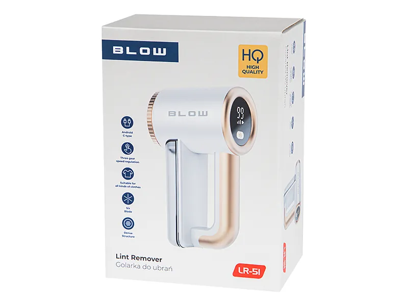 Golarka do tkanin USB BLOW LR-51 z wyświetlaczem LCD