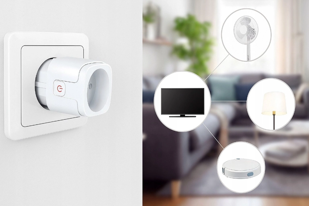 Smart adapter gniazdo 230V WiFi białe ART oem
