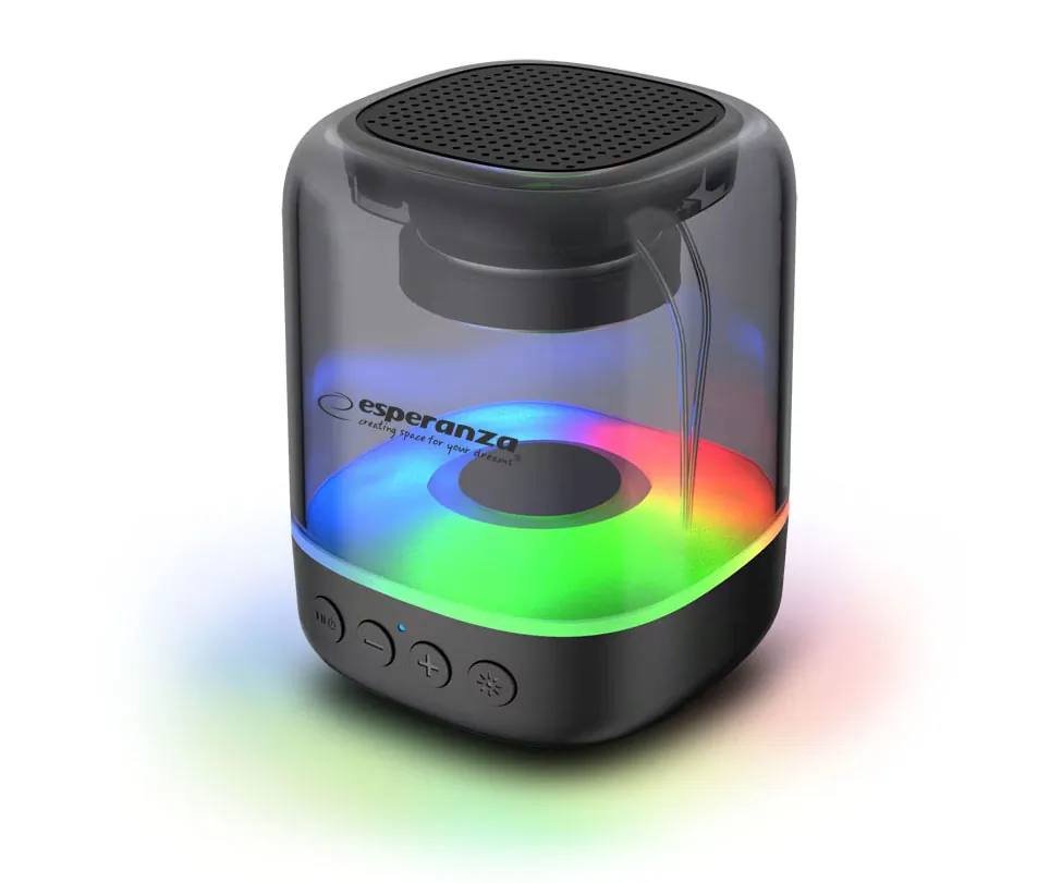 Głośnik przenośny Bluetooth Esperanza VIOLA LED RGB