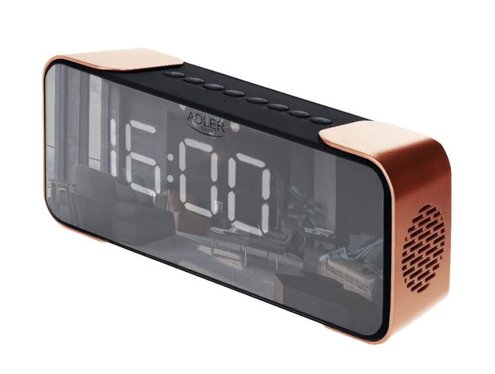 Radiobudzik bezprzewodowy Bluetooth Adler AD 1190 Copper