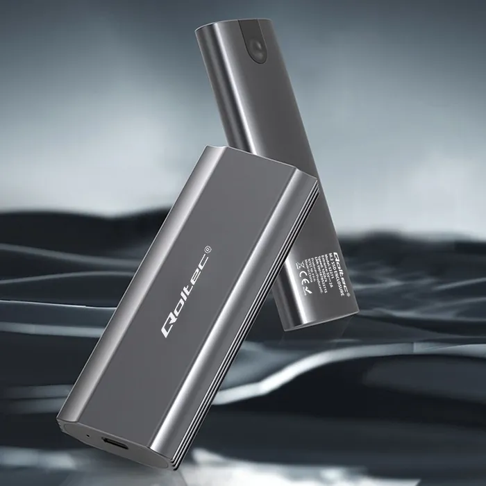 Obudowa kieszeń NV2271 na dysk M.2 SSD SATA NVME Qoltec USB-C