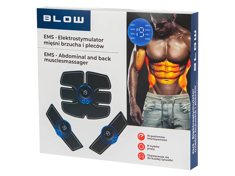 Masażer elektrostymulator BLOW EMS mięśni brzucha nóg rąk i całego ciała