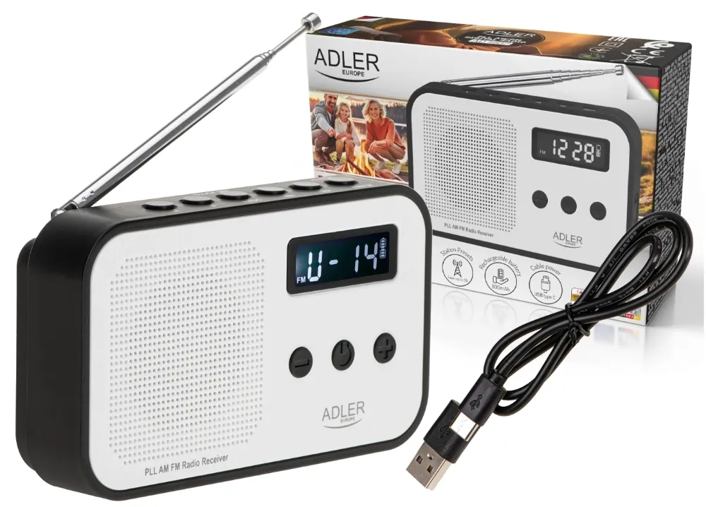 Radio cyfrowe PLL AM/FM Adler AD 1907