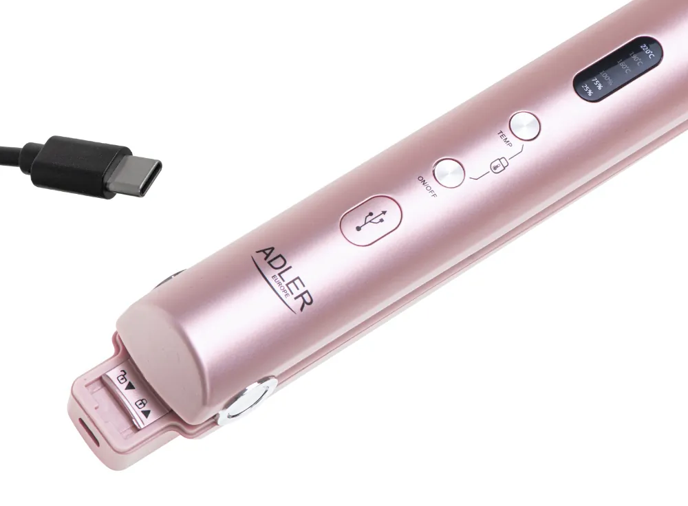 Prostownica bezprzewodowa podróżna USB Adler AD 2327 różowa