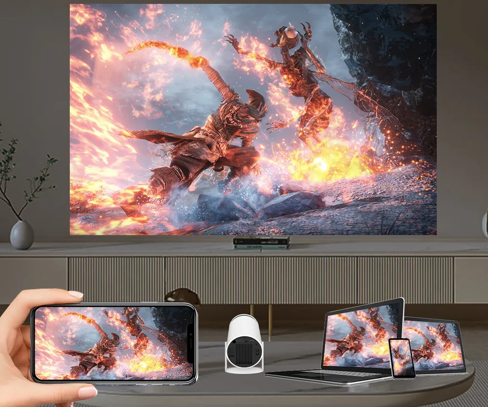 Projektor multimedialny LED rzutnik ART X3H WiFi Bluetooth Android 12 USB HD 150 cali + pilot