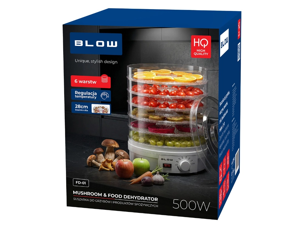 Suszarka do grzybów, warzyw i owoców 500W FD-01