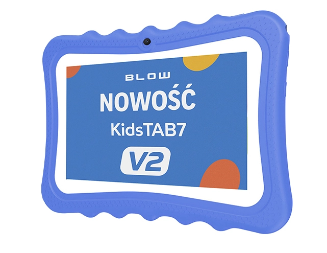 Tablet edukacyjny dla dzieci BLOW KidsTAB7 V2 7 cali 4/32GB 2MP + niebieskie etui