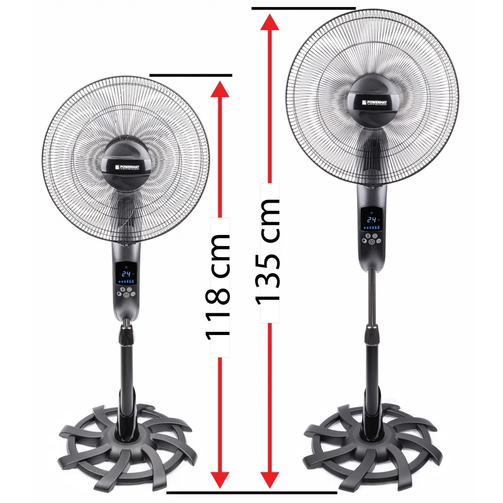 Wentylator podłogowy 135cm 80W LCD Powermat ST-5 + pilot