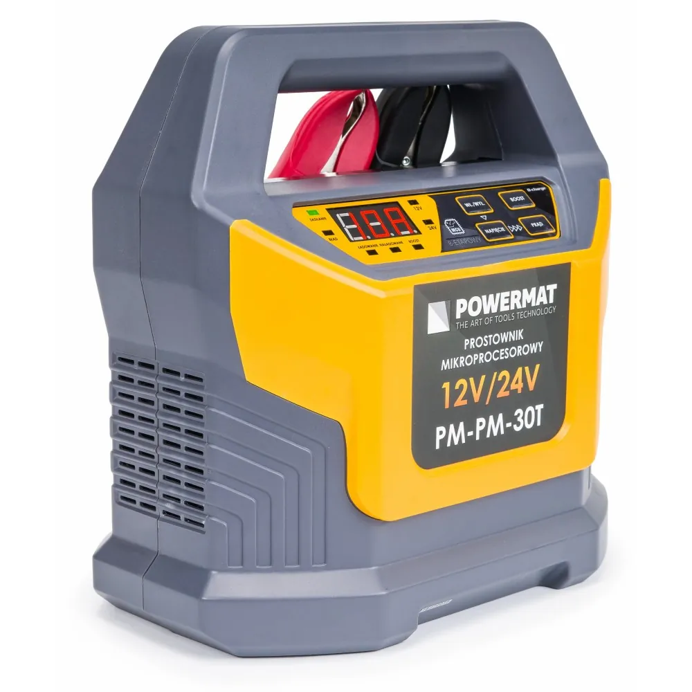 Prostownik mikroprocesorowy akumulatorowy 12/24V Powermat PM-PM-30T 8-etapowy + BOOST