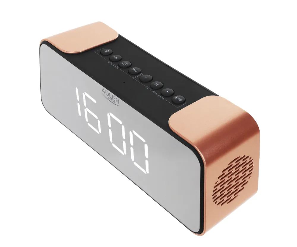 Radiobudzik bezprzewodowy Bluetooth Adler AD 1190 Copper