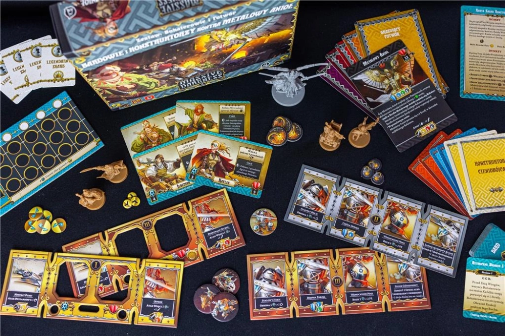 Gra planszowa MASSIVE DARKNESS 2: Bardowie i konstruktorzy vs Metalowy Anioł - dodatek - Portal Games