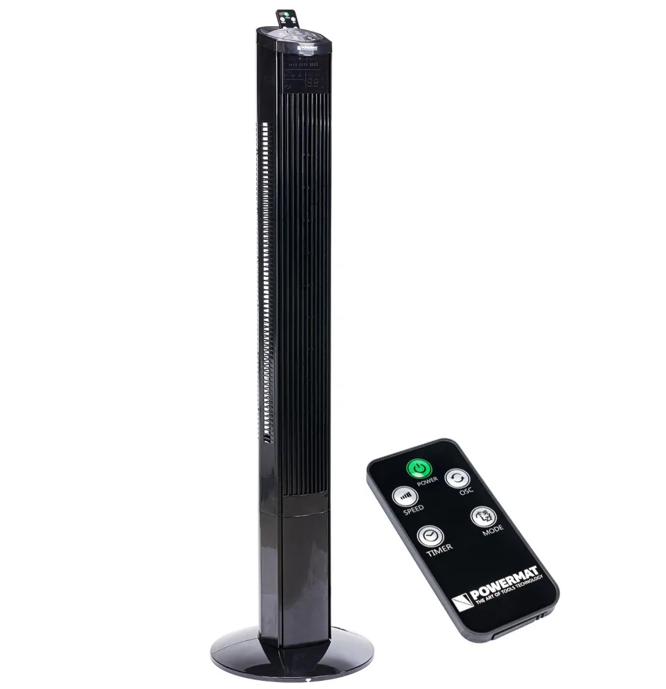 Wentylator kolumnowy 117 cm 90W Powermat Onyx Tower-120 + pilot