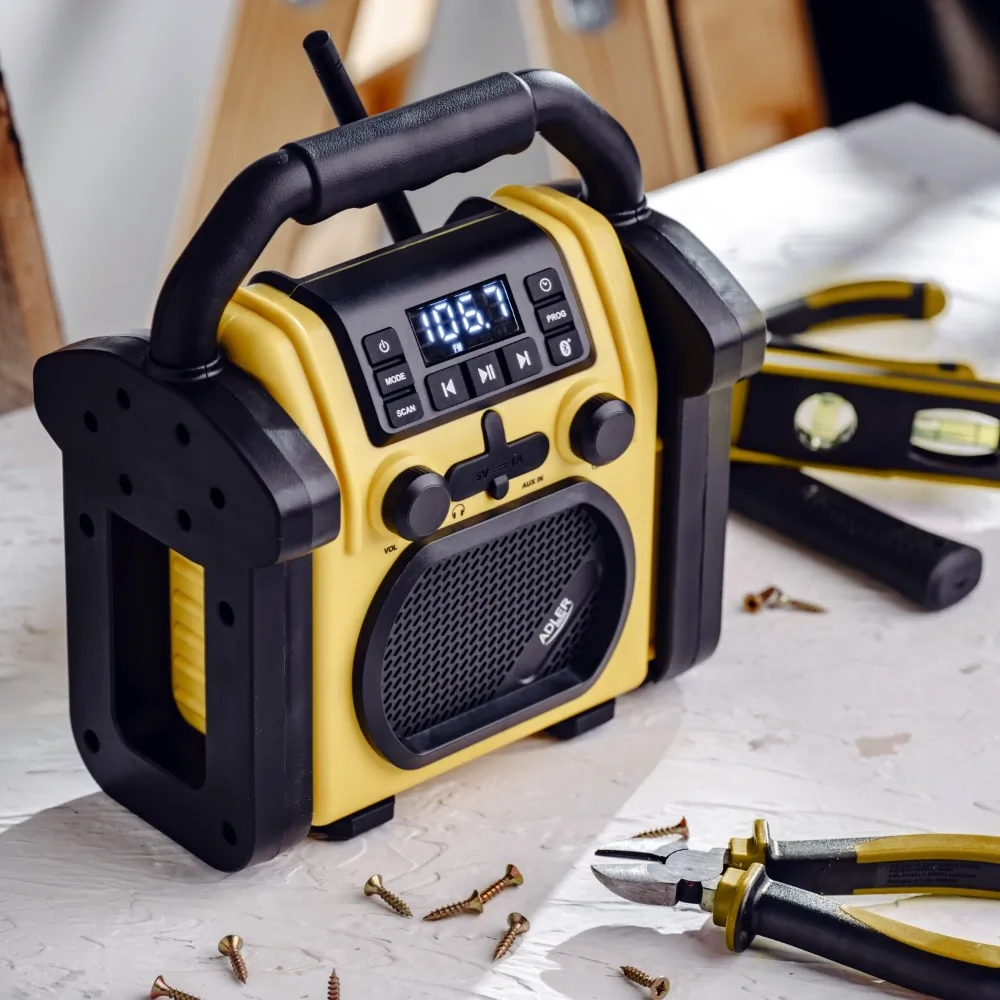 Radio budowlane FM przenośne Adler AD 1911 Bluetooth AUX