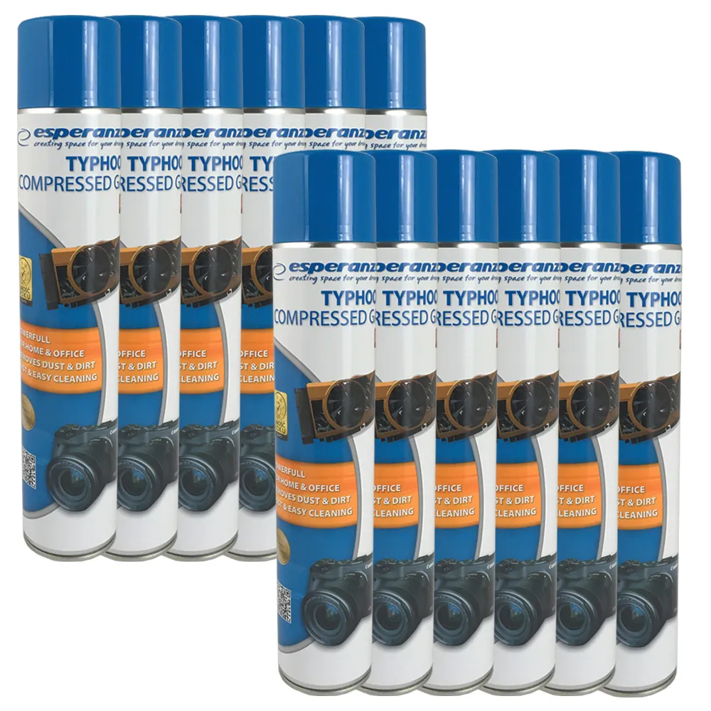 Sprężone powietrze gaz Esperanza XXL 750 ml zestaw 12 szt