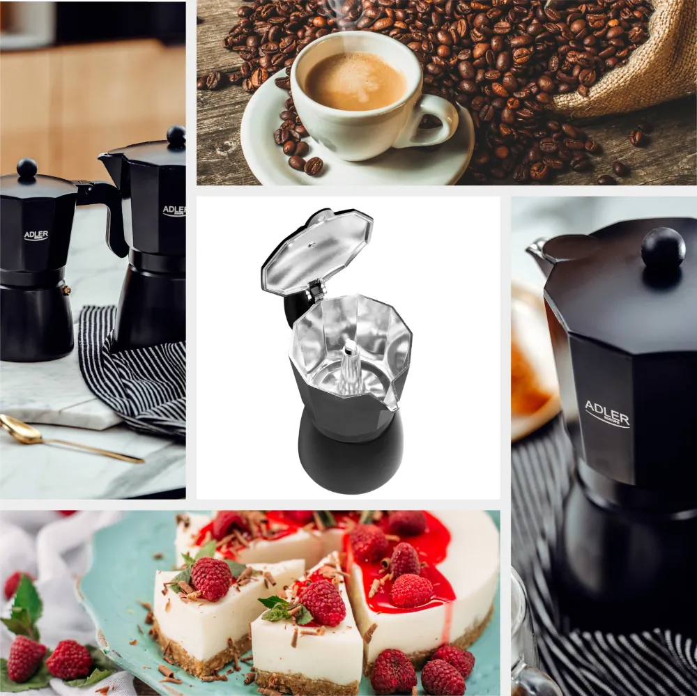 Kawiarka zaparzacz do kawy Espresso 520ml Adler AD 4429 czarny
