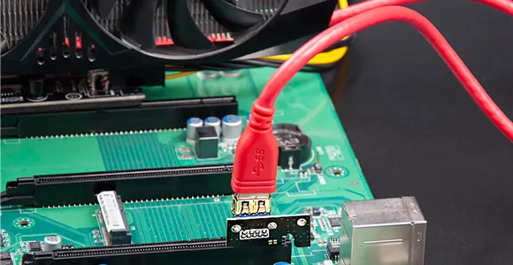 Riser PCI-E Qoltec 1x-16x USB 3.0 ver. 009S Plus SATA / PCI-E 6pin