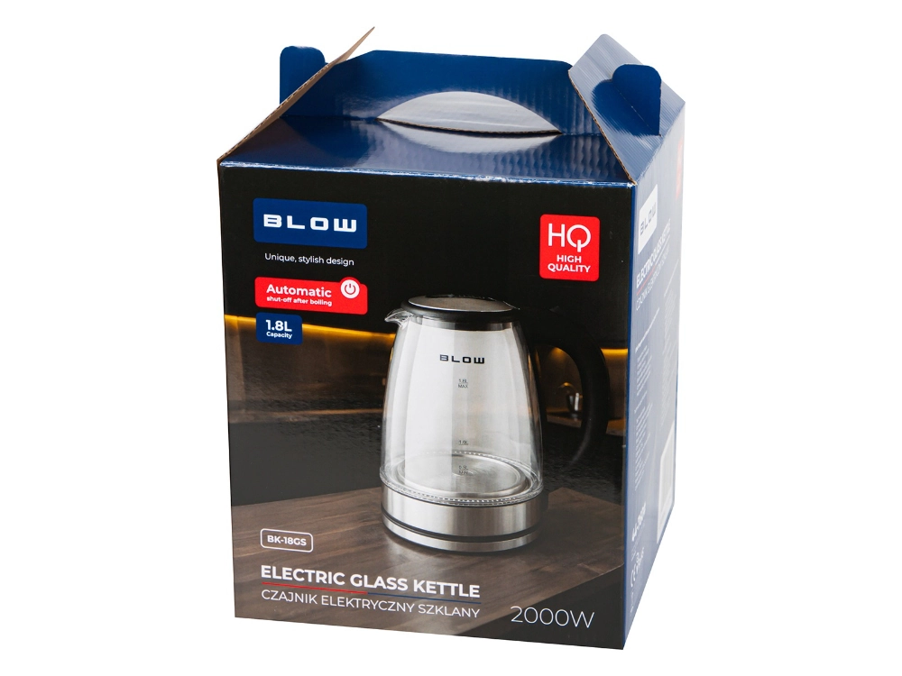 Czajnik szklany 2000W BK-18GS BLOW