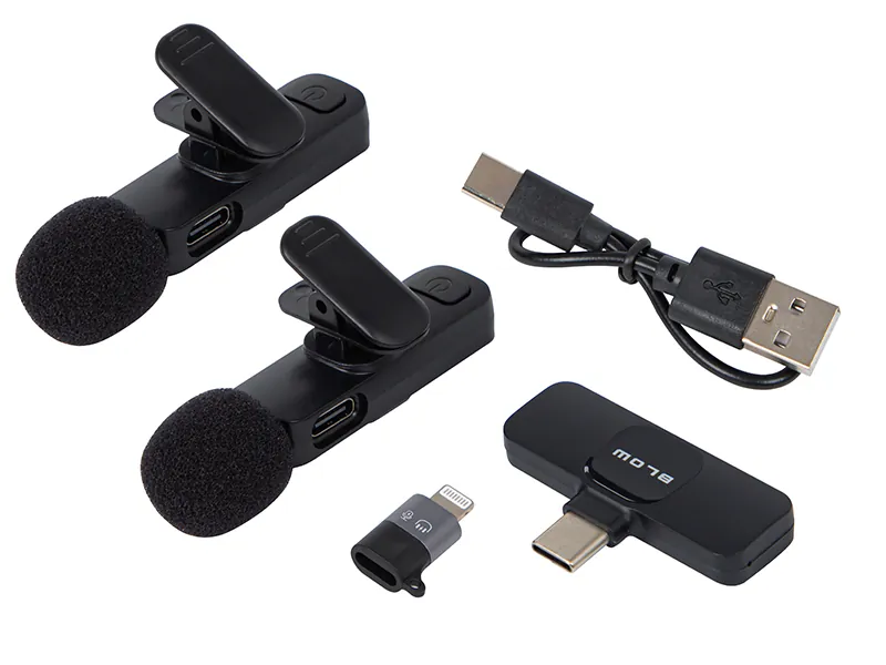 Mikrofon bezprzewodowy do smartfona USB-C BLOW zestaw 2 szt