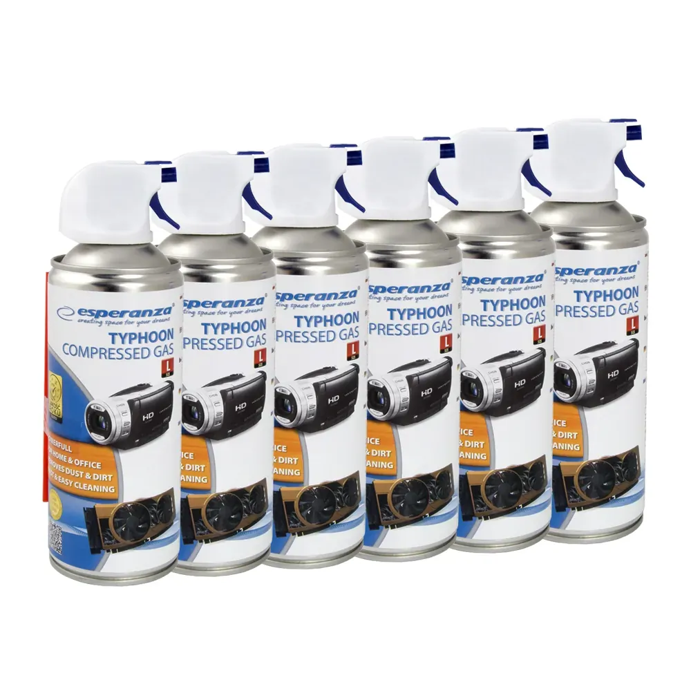 Sprężone powietrze w sprayu Esperanza 400 ml zestaw 6 szt