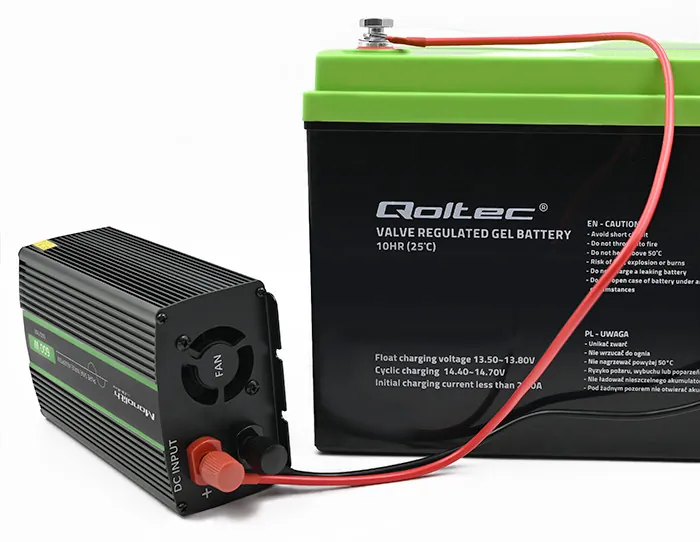 Przetwornica napięcia Monolith Qoltec 12V/230V 300W/600W Czysty Sinus