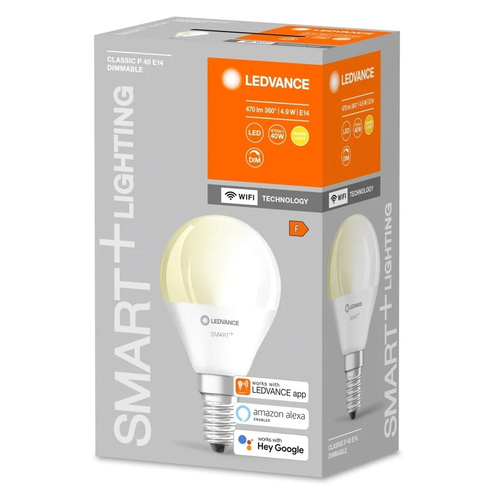 Żarówka inteligentna SMART+ WiFi ściemnialna 4.9W E14 2700K barwa ciepła LEDVANCE